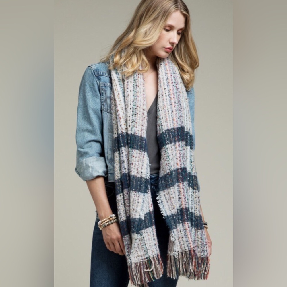 Ruggine Striped Boho Scarf